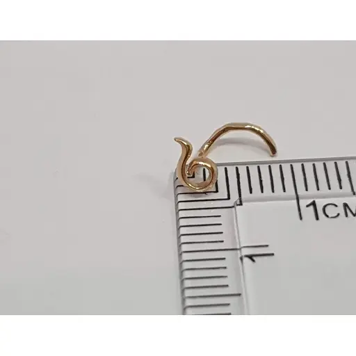 Золота сережка-пірсинг Dear в ніс Dear. 1054 - фото 3