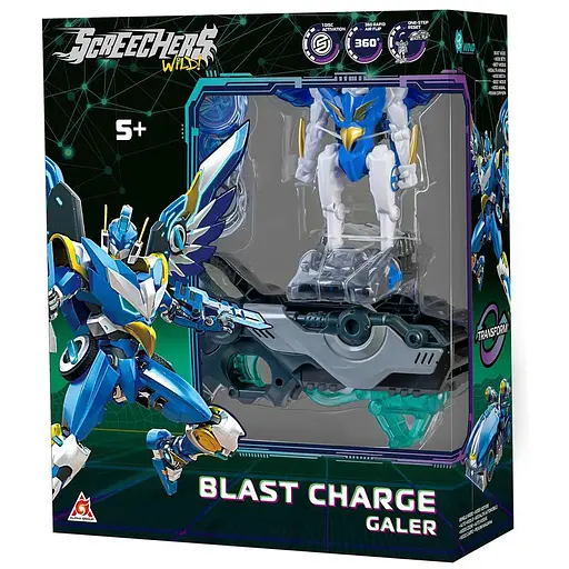 Ігровий набір Screechers Wild! S5 L1 V2 Галер запускач-бластер та машинка-трансформер (KS686111)