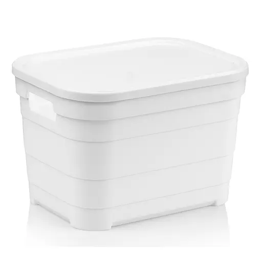 Корзина Idea Home Pyramid с крышкой 5 л 24x18x16.5 см белая (00639 White)