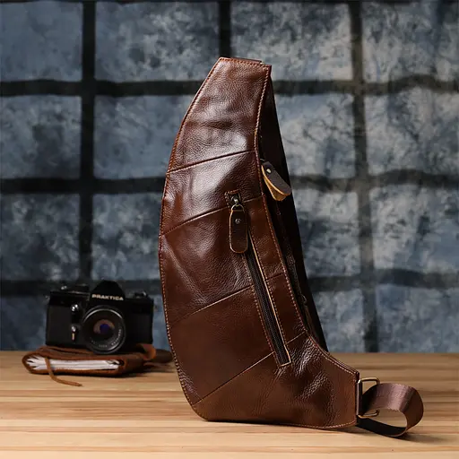 Чоловіча сумка з великою кількістю кишень із натуральної шкіри Vintage 15,5х39х6 см sum0027484 - фото 10