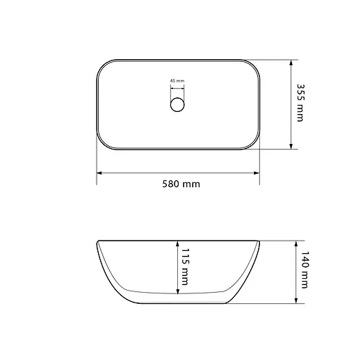 Умивальник VBI Avezzano grey matt накладний VBI-014402, Сірий - фото 2