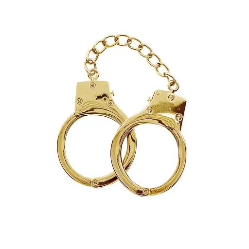 Наручники Taboom Gold Plated BDSM Handcuffs 65 см золотий - фото 3