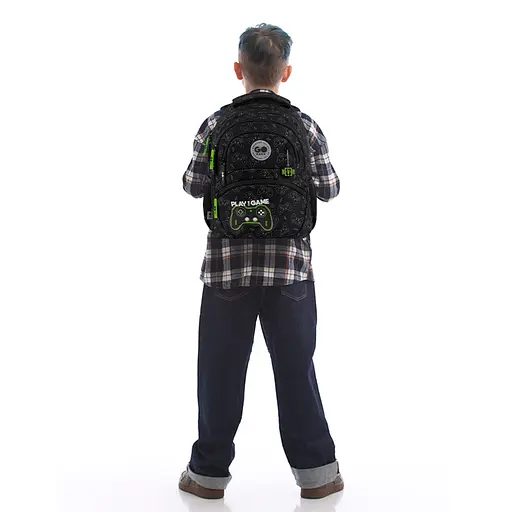 Рюкзак GoPack Education 175M-7 Never Give Up Черно-зеленый (GO26-175M-7) - фото 18