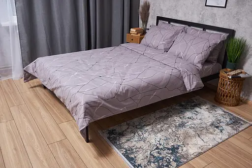 Комплект постельного белья Moon&Star Бязь Gold Люкс Graphite King Size 220x240 наволочки 4х50х70 - фото 1