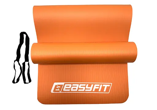 Коврик для фитнеса и йоги EasyFit NBR 10 мм Оранжевый (EF-1919-OR) - фото 2