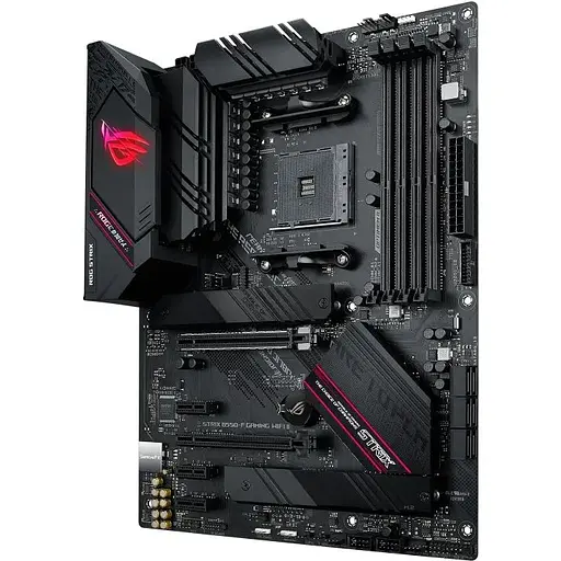 Материнская плата Asus Rog Strix AM4 (B550) B550-F Gaming WIFI II, B550, 4xDDR4, CrossFire, Int.Video (CPU), 6xSATA3, 2xM.2, 1xPCI-E 16x 4.0, 1xPCI 1x 3.0, ROG SupremeFX, I225-V, WiFi 6, Bluetooth 5.2, 8xUSB3.2/4xUSB2.0, HDMI/DP, ATX - фото 4