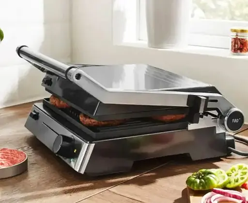 Прижимной контактный гриль RAF R.238 с антипригарным покрытием 2200 Вт с лотком для жира - фото 5