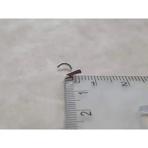 Срібна сережка-пірсинг в ніс Ірій Блискавка. 6034 - фото 4