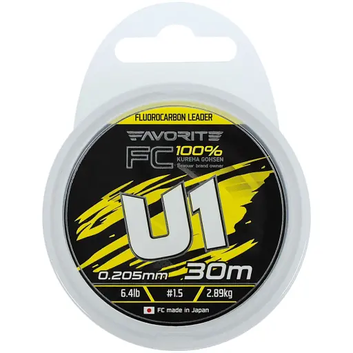 Флюорокарбон Favorite U1 FC 30 м 1.5/0.205 мм 6.4 lb/2.89 кг - фото 2