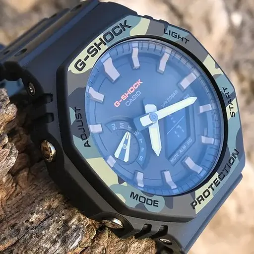Часы мужские противоударные оригинальные японские Casio G-Shock GA-2100SU-1AER с полимерным ремешком - фото 7