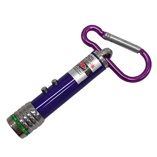 Дитячий Ліхтарик-брелок MK 4270 лазерна указка, розмір 7 см Фіолетовий