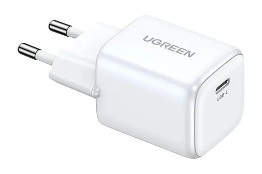 Блок зарядний адаптер Ugreen CD319 Nexode Mini 1 USB-C 30 W PD GaN (15326) білий - фото 1