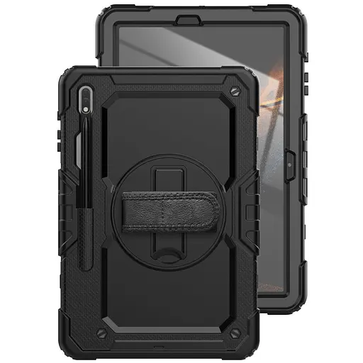 Чохол Rugged 3 Layers броньований протиударний з захистом Samsung Galaxy Tab S10 FE+ Plus 13.1 Чорний - фото 3