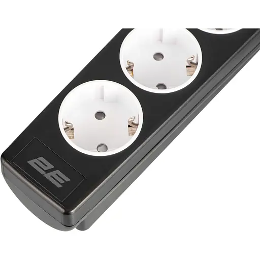 Удлинитель-фильтр сетевой 2E 5xТип F, 3x1.5 мм2, 16A, с защитой от перенапряжения, 5 м, черный - фото 5