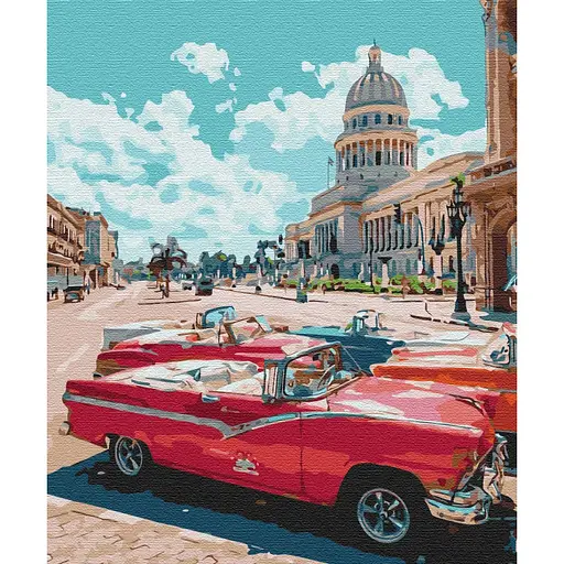 Картина за номерами Ретро вулиця Brushme 40x50 см кольорова 000221508