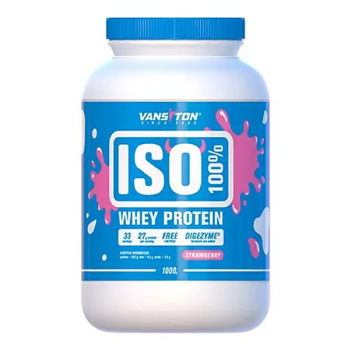 Протеїн Vansiton Iso Whey Protein Полуниця 1 кг