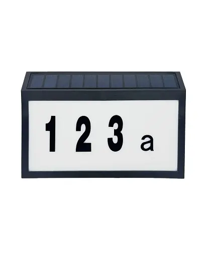 Вуличний світильник на сонячній батареї Goldlux 329493 Numero LED 6000K 50Lm IP44 чорний - фото 1