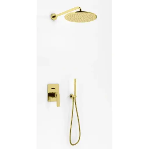 Душова система прихованного монтажу Kohlman Experience Gold + Box прихованого монтажу QW210EGDR30, Золотий - фото 1