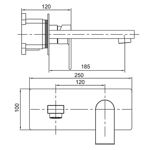 Змішувач для умивальника Koer KI-16015-02 вбудований KR4783 Нержавіюча сталь - фото 2