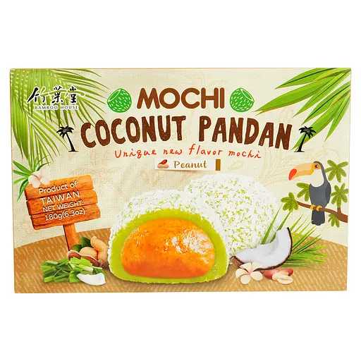 Тістечко моті Bamboo House Coconut Pandan Peanut 180 г