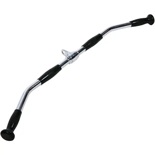 Ручка для верхньої тяги York Fitness 91см вигнута з гумовими рукоятками, хром