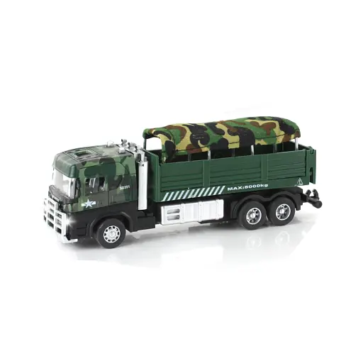 Машина металлическая, инерция, масштаб 1:60, военная, подвижные детали, резиновые колеса (В ассортименте) - фото 4