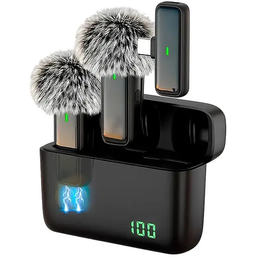 Петличка беспроводная DuoMic C-Pro с зарядным кейсом USB Type C беспроводной микрофон 2 шт