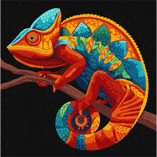 Картина за номерами "Темний хамелеон" Ідейка KHO6835, 30х30 см - фото 1