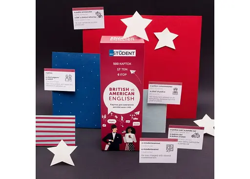 Настольная игра English Student Карточки для изучения английского языка English Student - British vs American English (укр.) (591225926) - фото 6