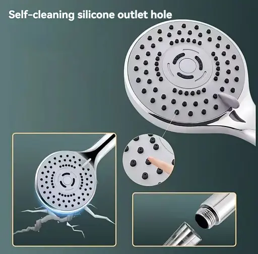 5-режимная насадка для душа, регулируемый напор, массажный эффект, экономия воды - фото 5