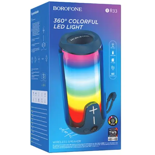 Bluetooth Колонка Borofone BR33 Pulse color sports - фото 2