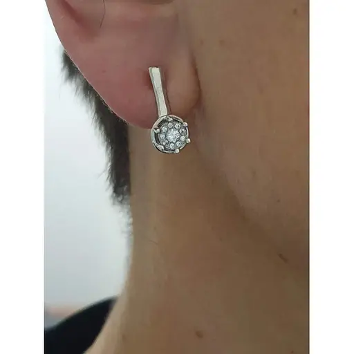 Серебряные серьги Qvaliz с фианитами. 90200514 - фото 2