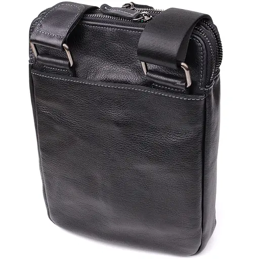 Стильна чоловіча сумка через плече із дрібнозернистої натуральної шкіри. SHVIGEL 19,5х25х5 см sum0027422 - фото 2