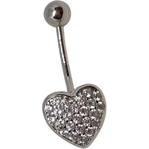 Срібна сережка для пірсингу пупка Silvex 925. ПР2Ф/022