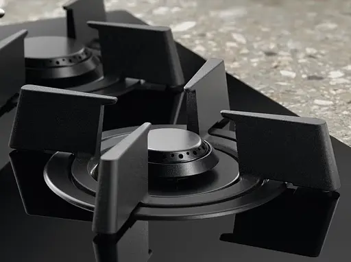 Варильна поверхня газова на склі Electrolux 75 см чугун електронне керування Hob2Hood чорний - фото 6