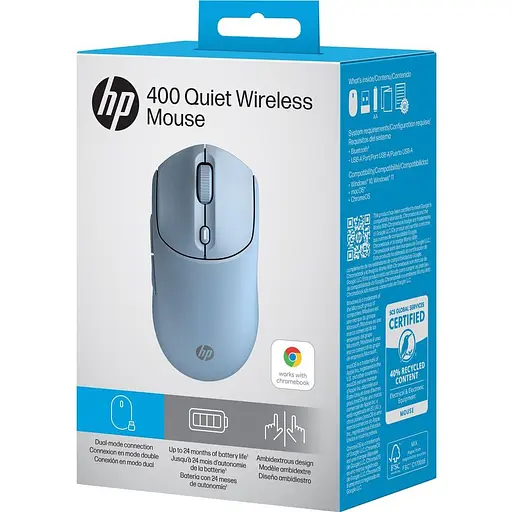 Мышь HP 400 Quiet Wireless Blue (AZ7B4AA) - фото 8