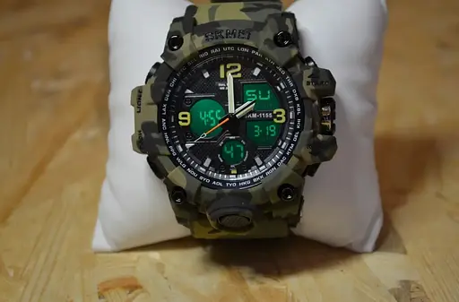 Чоловічий годинник Skmei Hamlet 1155 Зелений камуфляж - фото 3