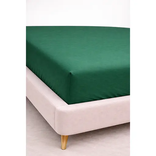 Простирадло на резинці Ecotton фланель Dark Green 180х200 см (25567)