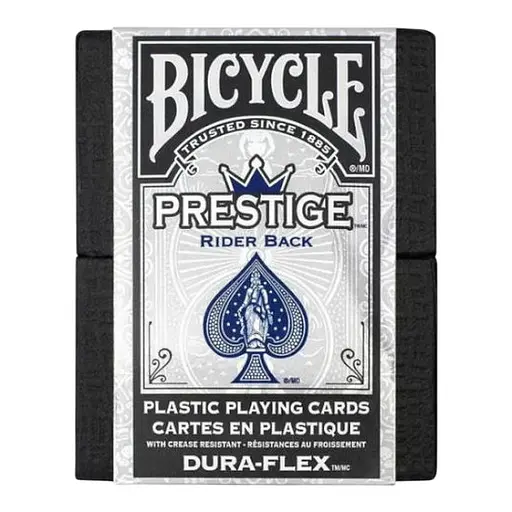 Карти United States Playing Card Company Карти гральні Bicycle Prestige 100% Plastic Dura-Flex (blue)