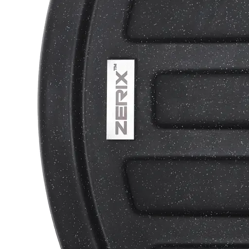 Кухонна мийка Zerix ZS-7750R-03 black ZX4556, Чорний матовий - фото 2