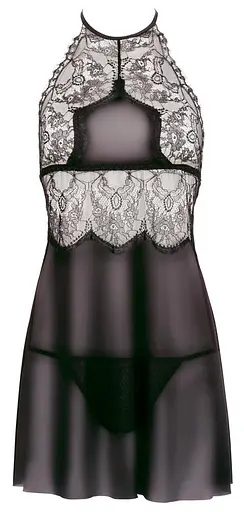 Комплект Cottelli Collection Lingerie Chemise Set S черный - фото 7