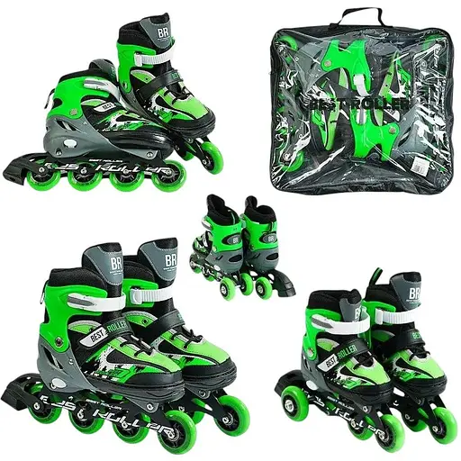 Дитячі ролики Best з переднім світловим колесом розмір 30-33 (16540-S) - фото 2