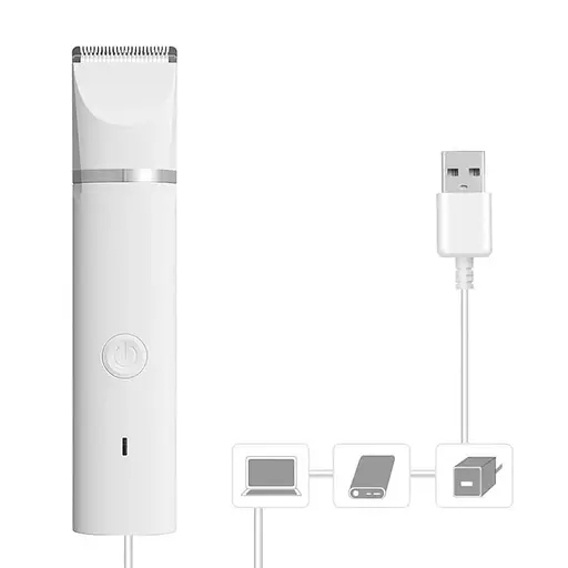 Портативная машинка для стрижки собак и кошек Vailge PHHT-4IN1 с насадками для груминга белая - фото 2