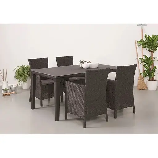 Кресло садовое пластиковое Allibert Keter Iowa brown - фото 2