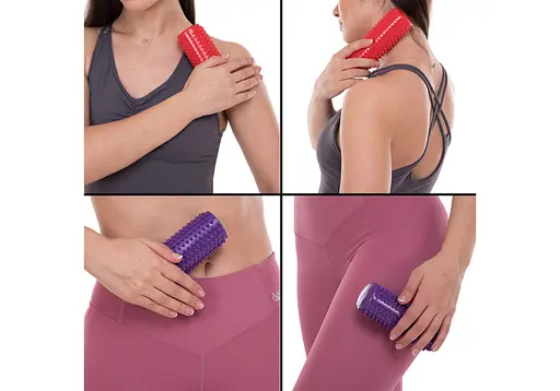 Масажний циліндр EasyFit Spindle із шипами фіолетовий (EF-1070-V) - фото 3