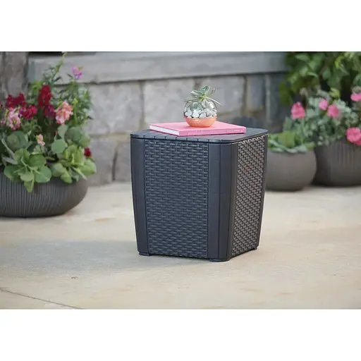 Стол-ящик пластиковый Keter Luzon Flat графит - фото 6