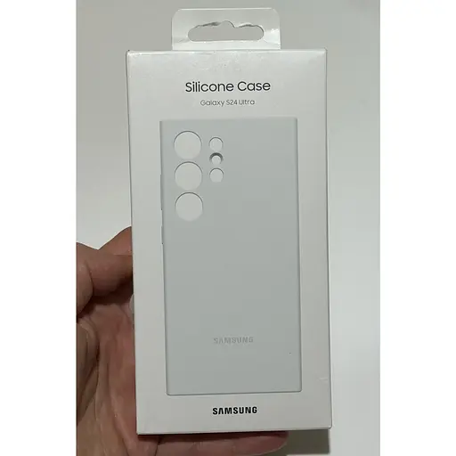 Оригинальный силиконовый чехол Samsung Silicone Case для Samsung Galaxy S24 Ultra (S928) White EF-PS928TWEGWW  - фото 7