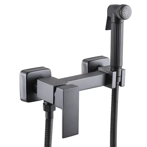 Змішувач для гігієнічного душу зовнішнього монтажу 150 мм Globus Lux GLN-5-106MIX-graphite, Графит - фото 1