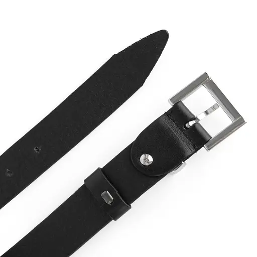 Ремінь жіночий шкіряний JK-3023 black silver-2 чорний (105 см) - фото 4