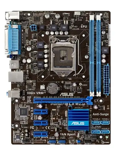 Материнская плата ASUS P8H61-M LX R2.0 (P8H61-M LX R2.0) (s1155, Intel H61, Micro-ATX) Б/у - фото 1